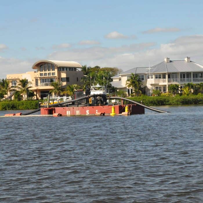 Dredging operation in the Indian River Lagoon in Florida.