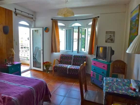 Interior of Alegre apartment in Panajachel Guatemala. 