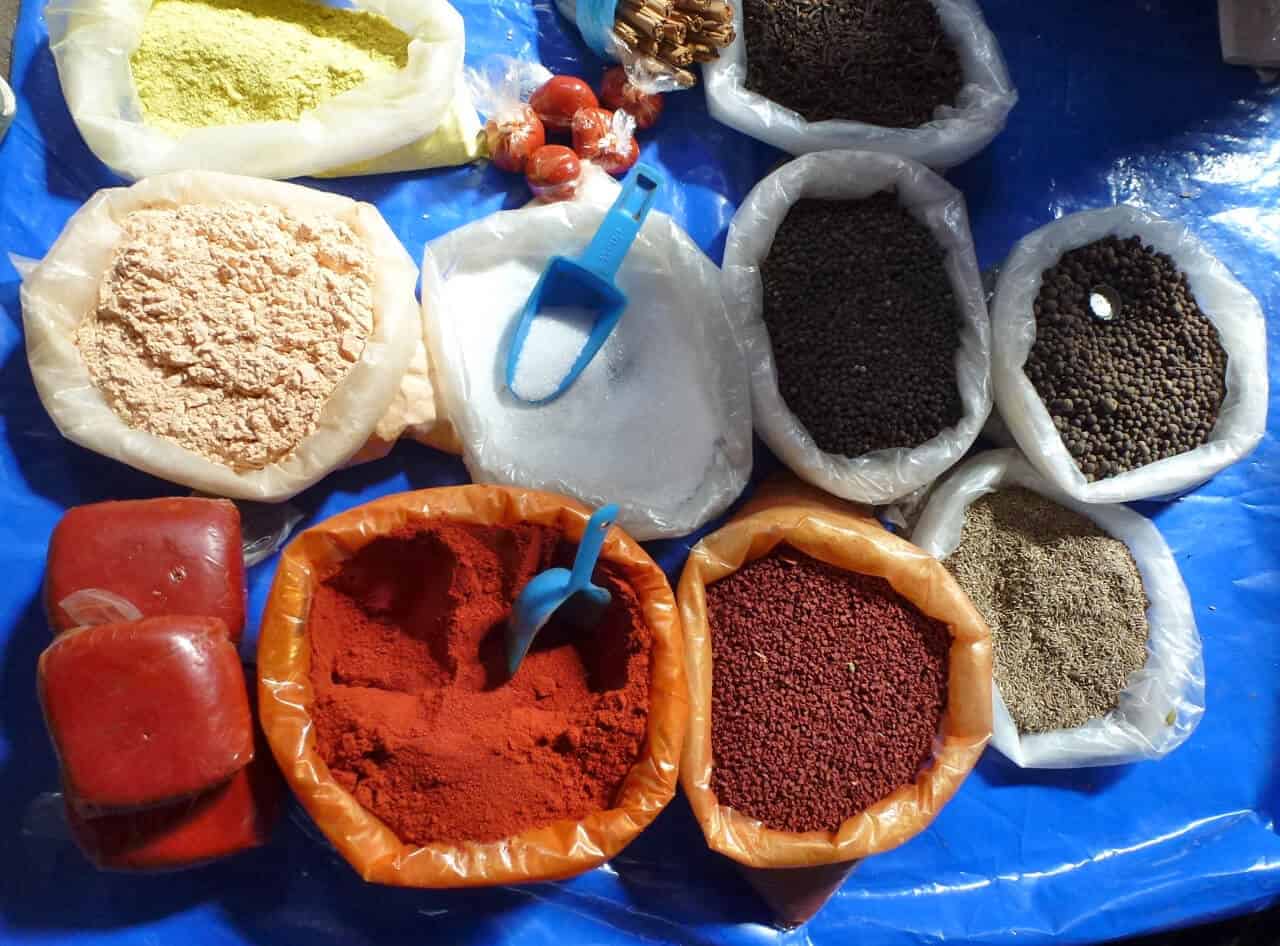 Achiote and spices in Solola Market