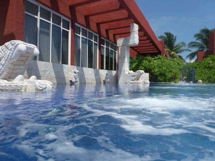 Bubbling water at the Thalasso Spa at Zoetry Paraiso in Puerto Morelos, Mexico. 