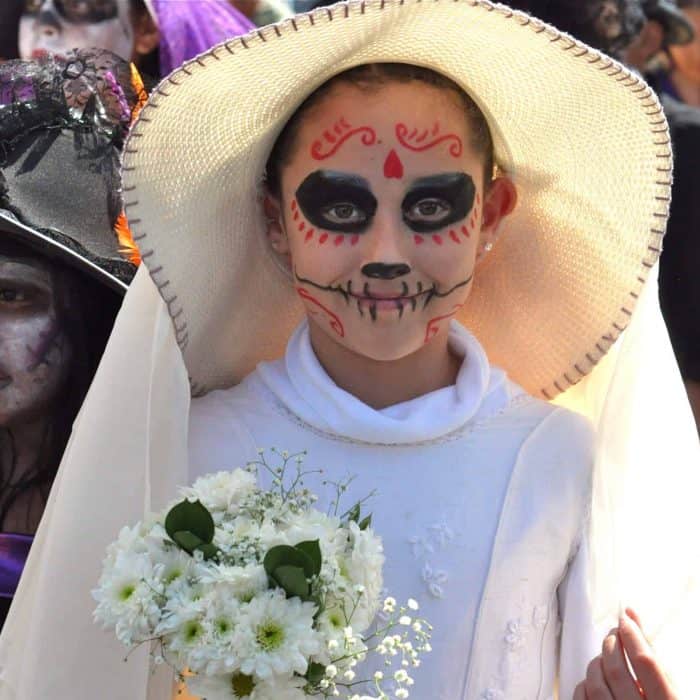 Goulish bride for Mexico's Day of the Dead