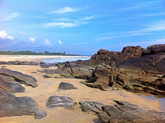 Tidal pools at Gecko Rock Resort Playa Santa Elena, Oaxaca, Mexico 