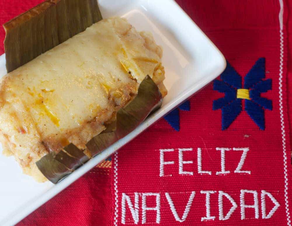 Tamale at Navidad Guatemala celebration