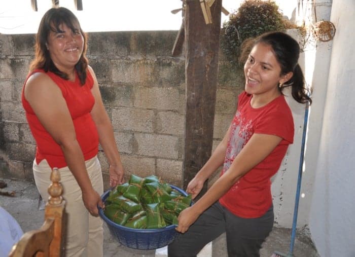 Tamales ready for the pot, Guatemala 