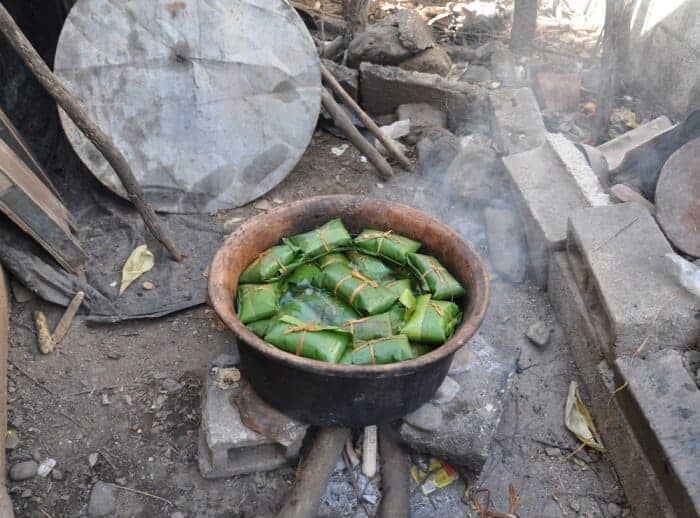 tamales in the pot Guatemala 