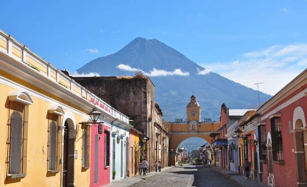 Historic arch of Santa catarina in Antigua Guatemala