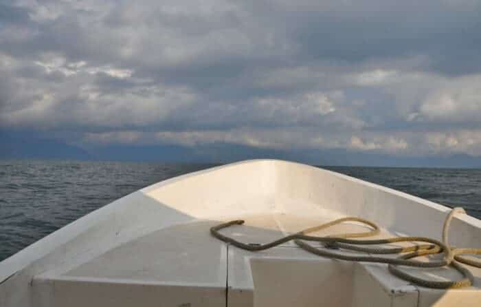 dark skies on Lake Atitlan