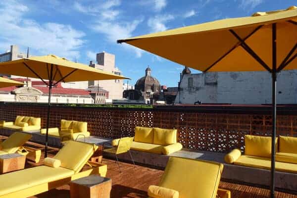 Rooftop at Hotel Downtown in Mexico City