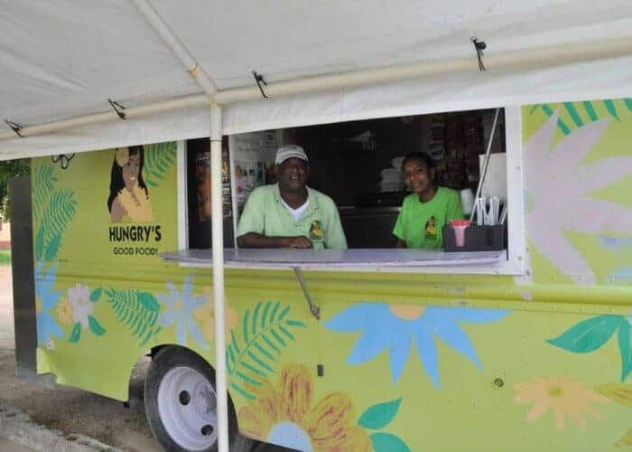 Hungry's Food truck on Anguilla 