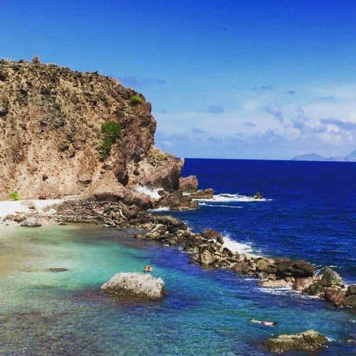 a swimming spot on saba