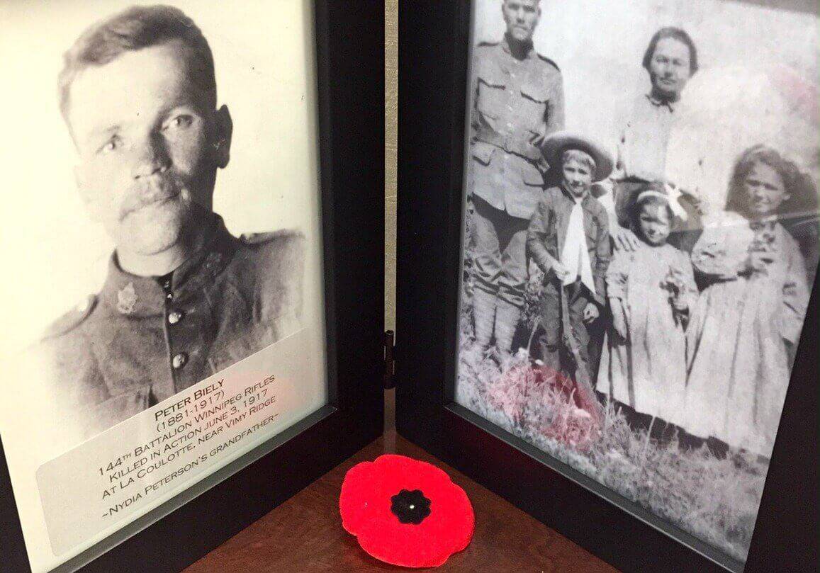 Framed photo of Peter Biely WW1