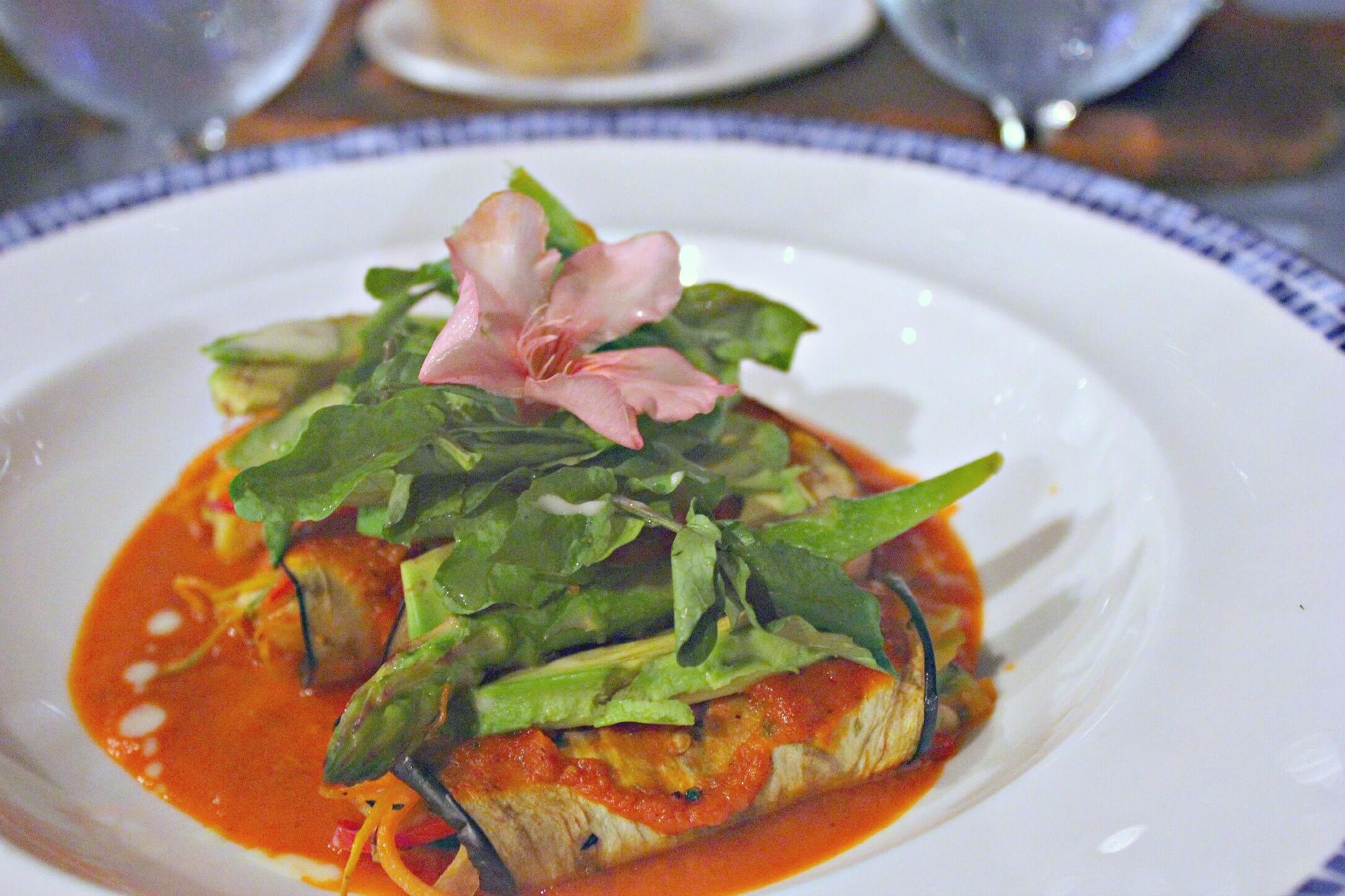 Delicious vegan eggplant cannelloni at Oceana Credit Jessica Percy Campbell