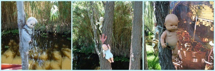 Eerie Doll island Xochimilco, Mexico City