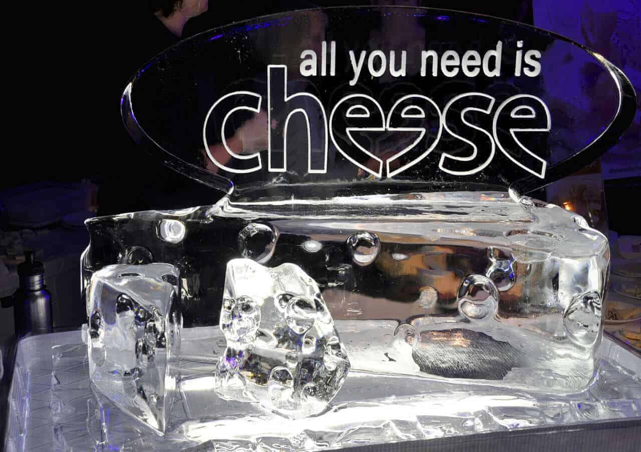 Ice sculpture of Ontario cheese.