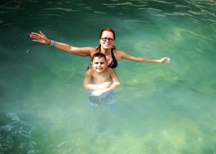 Soaking in a thermal pool at Rincon de la Vieja National Park