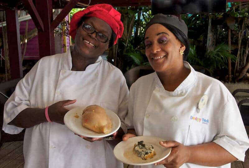 Esther and Omega host Grenadian cooking classes at True Blue Bay Resort in Grenada