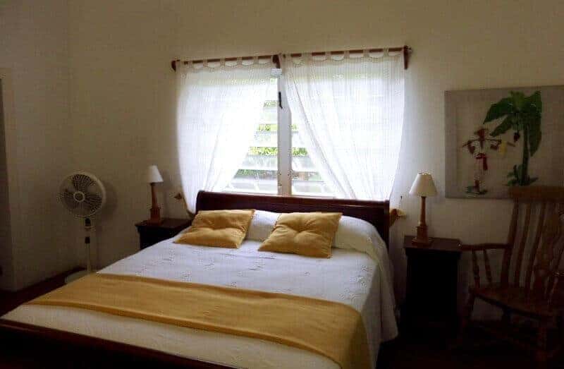 The master bedroom of the late George Martin at Olveston House in Montserrat.