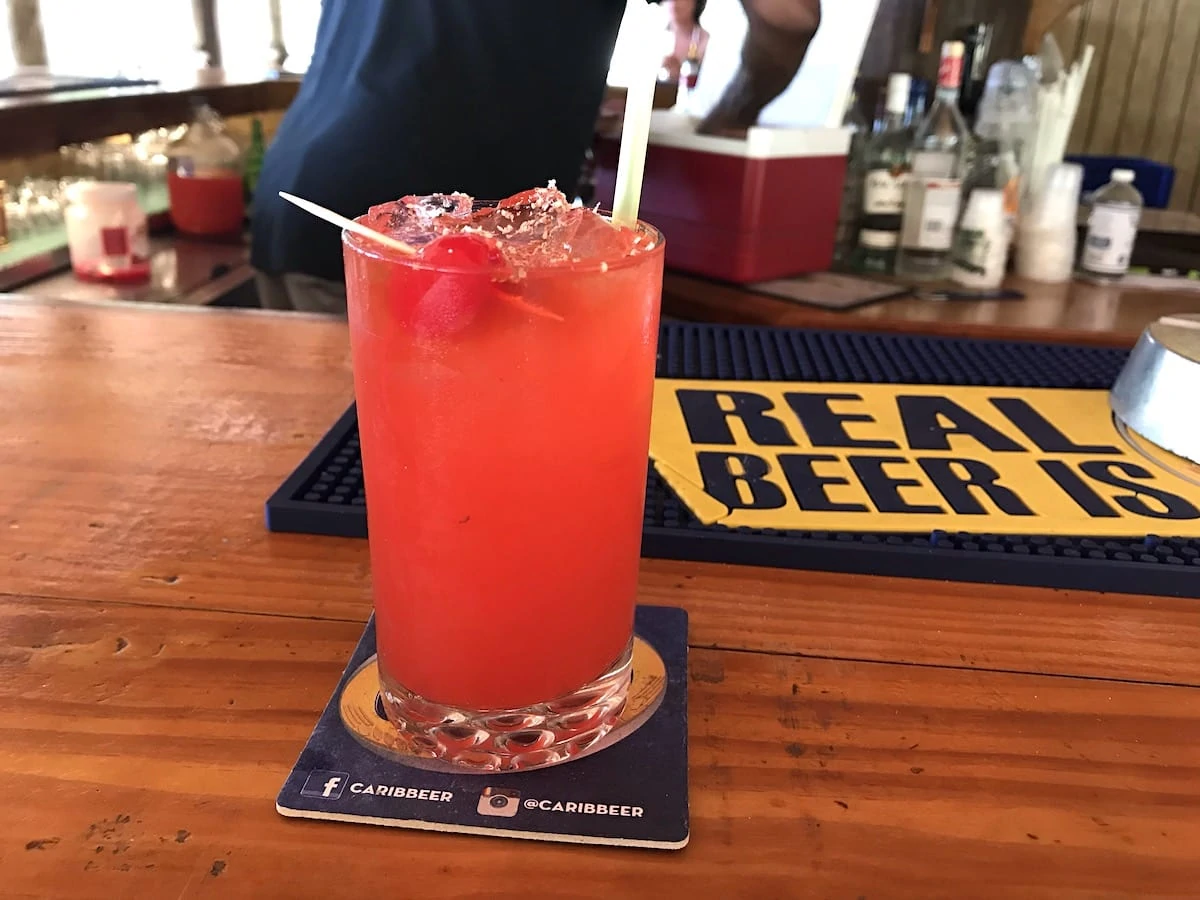 Rum punch at Rocky's Bar in Grenada.