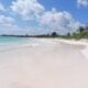 Beautiful white sand beach at Xpu-Ha, Mexico.
