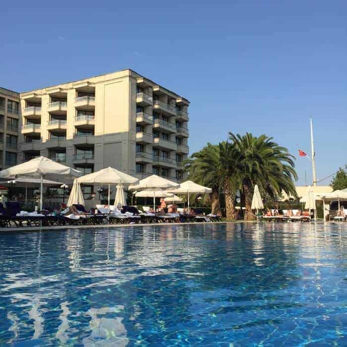 swimming pool at Ciragan Palace Kempinski.