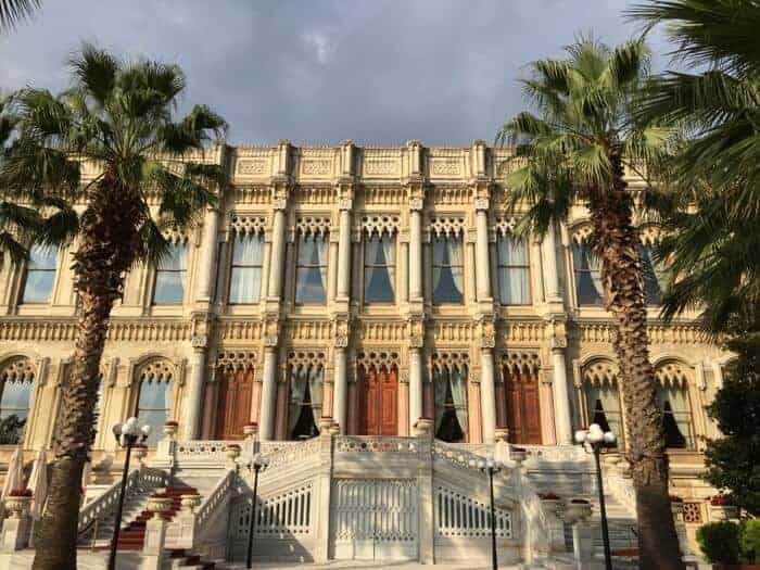 Facade of the Ciragan Palace Istanbul.