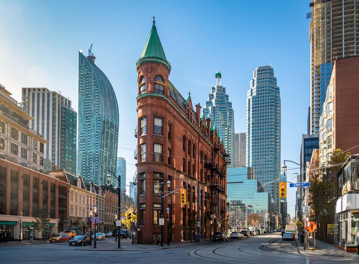 Toronto's Flatiron Building is a top architectural attraction.