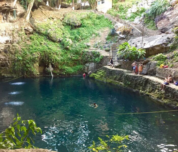 Bring your bathing suit for a swim in Cenote Zací in the heart of Valladolid