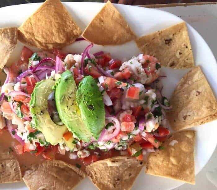 Fresh ceviche at el Guero, one of the best places to eat in Playa del Carmen