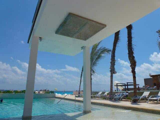 The Barefoot Pool at Secrets The Vine Resort & Spa in Cancun.