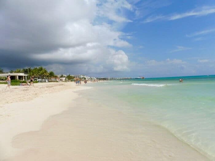 A beautiful white sand beach in Playa del Carmen Mexico