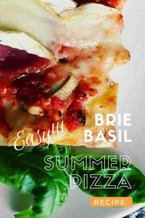 Easy recipe for delicious Brie and basil pizza on a craft beer crust