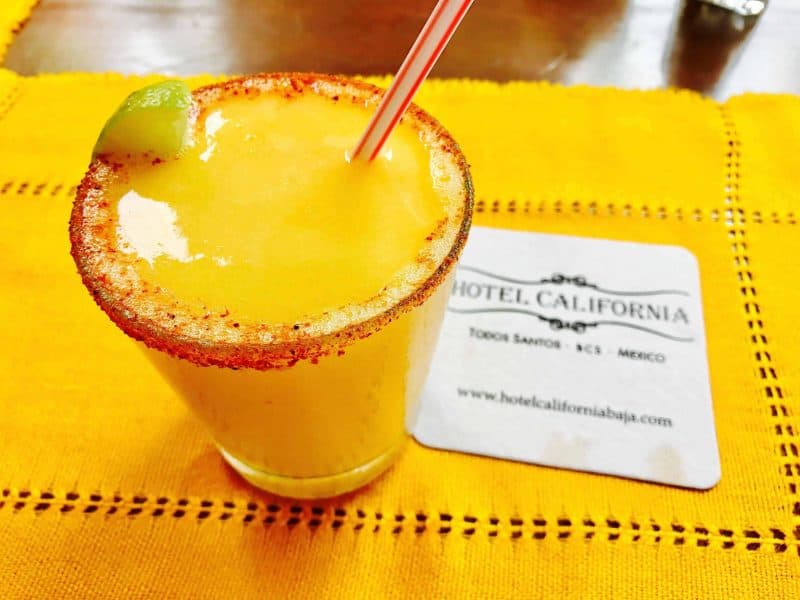 Mango cocktail at Hotel California in Todos Santos, Baja California.