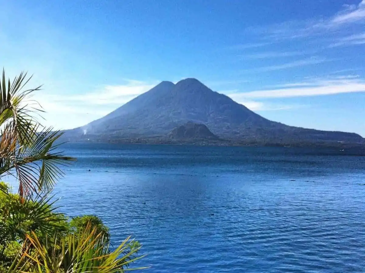 Beautiful view of Lake Atitlan in Guatemala.