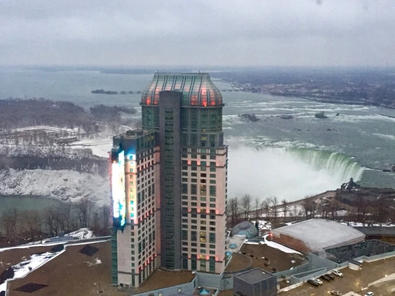 View of a hotel at Niagara Falls Canada. 