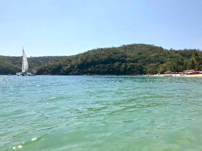 Water view at Playa Santa Cruz Huatulco Beaches Mexico