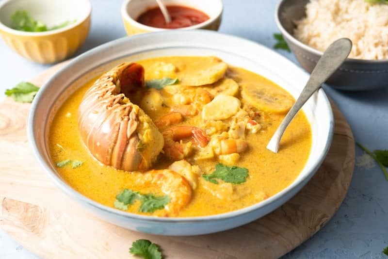 Tapado Gautemala - Caribbean seafood soup with coconut milk, yucca and plantain