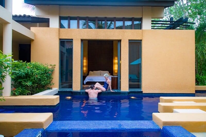 Private swimming pool at Banyan Tree Mayakoba.