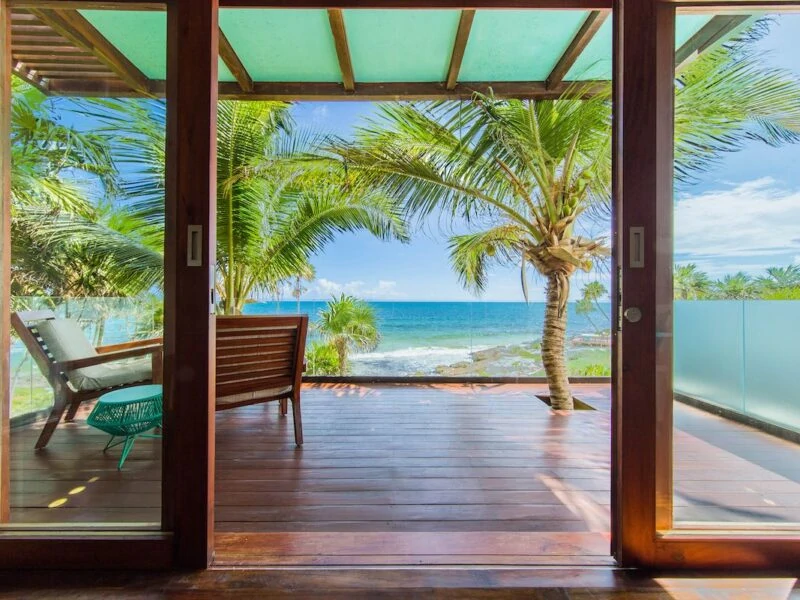 Beautiful view from oceanfront room in Mi Amor Tulum. (Credit: Colibri Hotels)