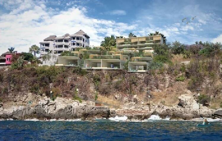 View of La Escondida from ocean