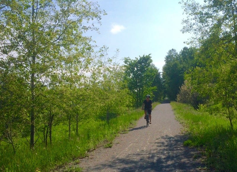 Cycling the Trans Canada Trail in Lindsay Ontario