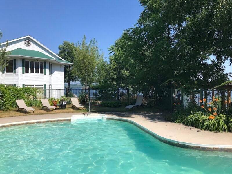 Freeform swimming pool at Elmhirst's Resort