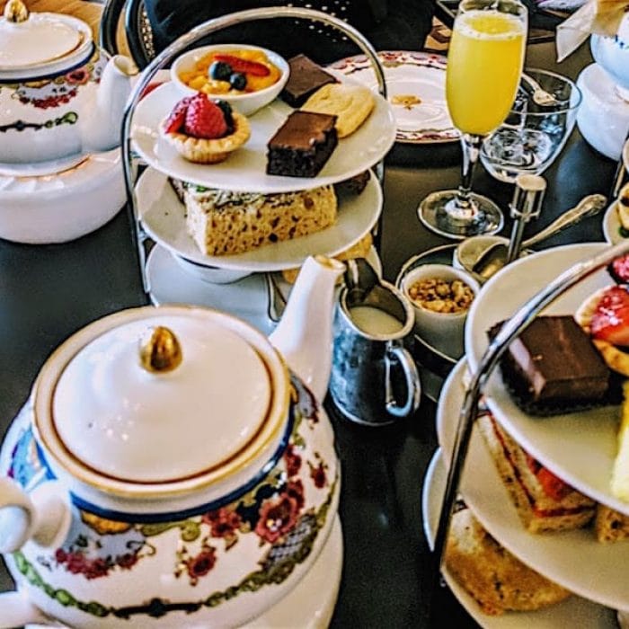 Close up of the vegan high tea at the Empress Hotel in Victoria.