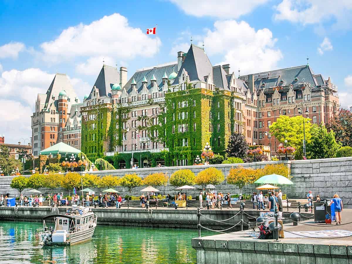 View of the setting of Afternoon Tea at the Fairmont Hotel in Victoria BC