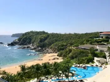 View of one of the bays in Huatulco Oaxaca.