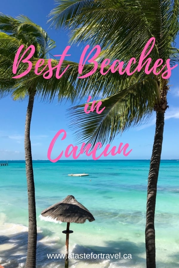Looking for the best beach in Cancun for swimming? Want to avoid seaweed or a strong undertow? Here's a guide to the best beaches in Cancun's hotel zone . #Cancun #Mexico