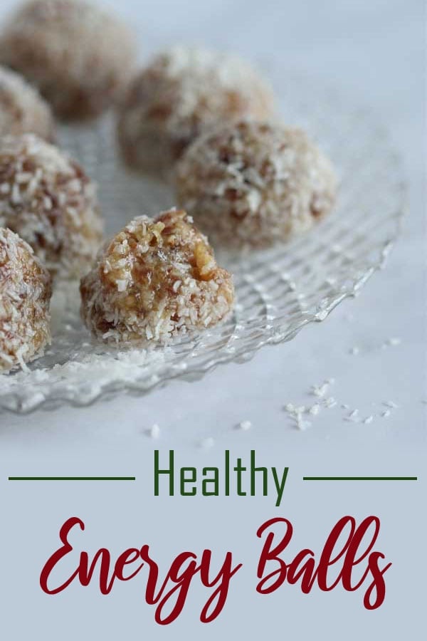 This easy no-bake recipe for Healthy Recipe Balls is packed with delicious goodness including essential minerals and features dates, tahini and coconut. Whip up a batch for a source of energy for the whole week #vegan #holiday
