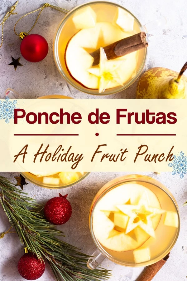 An easy recipe for ponche de frutas, a traditional hot fruit punch served at Christmas and New Year's in Guatemala, Mexico and Central America. #holiday #healthy #Navidad #Christmas