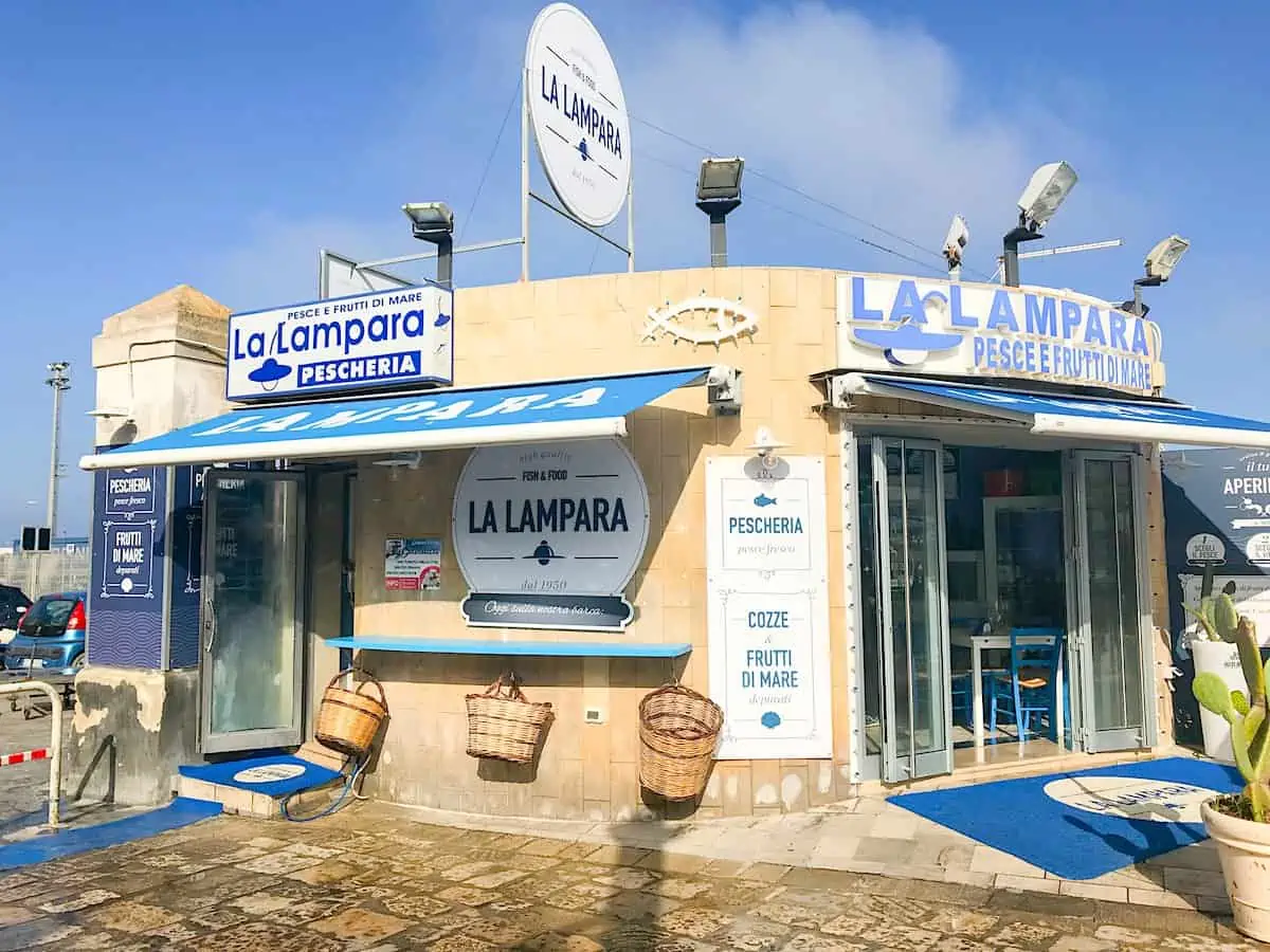 Sample fresh seafood at La Lampara at the Gallipoli Fish Market.