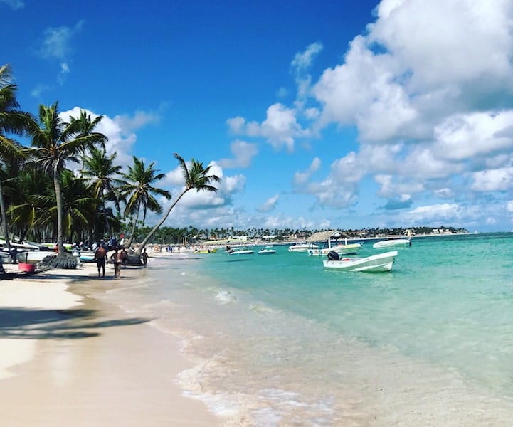 Bavaro Beach in Punta Cana, Dominican Republic January 2019