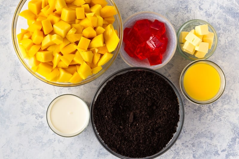 Ingredients for No-Bake Mango Pie